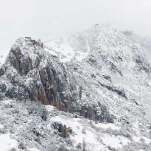 Château de Roquefixade sous la neige