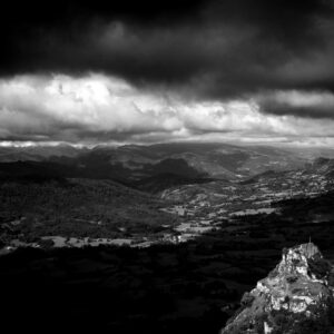 Château de Roquefixade en Noir & Blanc