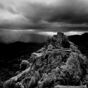 Château de Roquefixade en Noir & Blanc